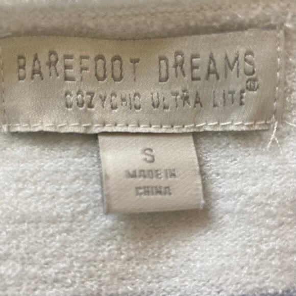 Barefoot Dreams Striped Raglan Pullover Small COZY y CHIC Ultra Lite terry top - Picture 6 of 10